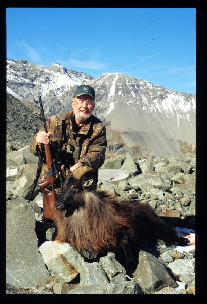 With a Tahr taken in New Zealand